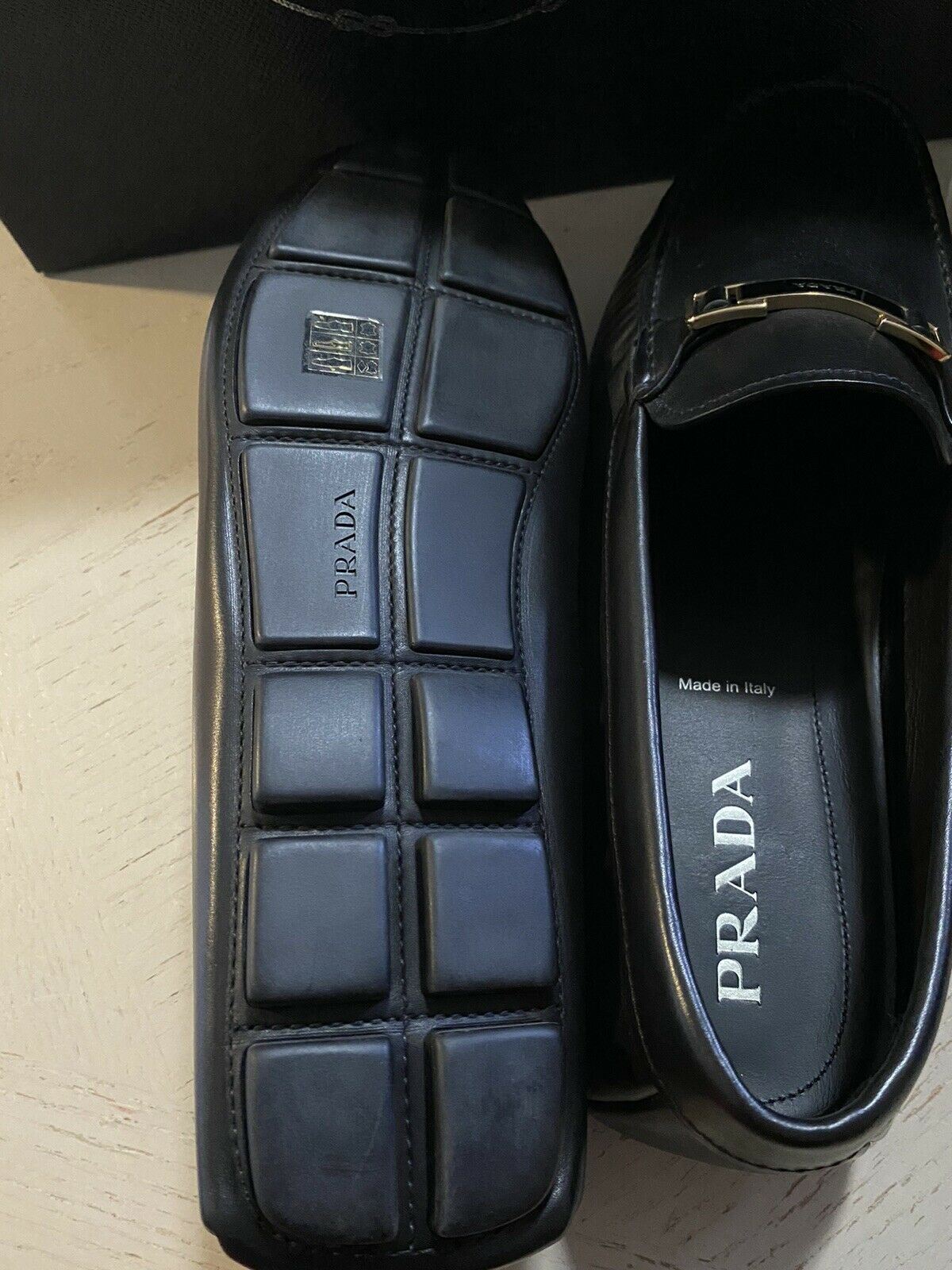 New PRADA Men’s Leather Driver Loafers Shoes Black 13 US Italy