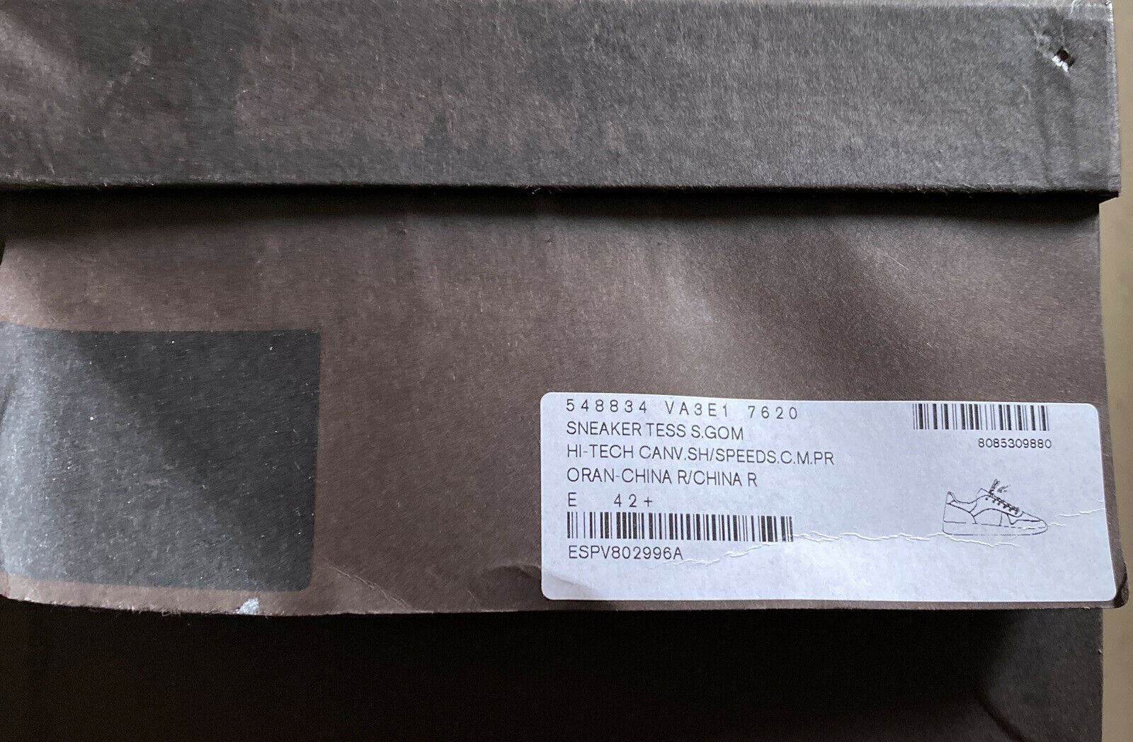 СПИ $650 Bottega Veneta Мужские кроссовки из парусины/кожи оранжевый/красный 9,5 США/42,5