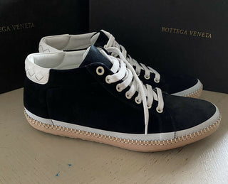 NIB $830 Bottega Veneta Herren Talg/Leder Sneaker Schuhe Schwarz 7,5 US/40,5 Eu