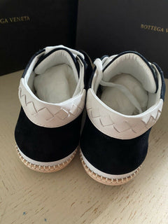 NIB $830 Bottega Veneta Herren Talg/Leder Sneaker Schuhe Schwarz 7,5 US/40,5 Eu