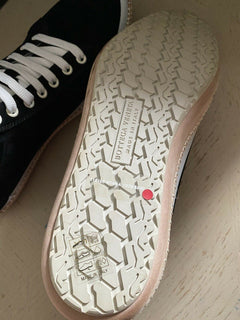 NIB $830 Bottega Veneta Herren Talg/Leder Sneaker Schuhe Schwarz 7,5 US/40,5 Eu