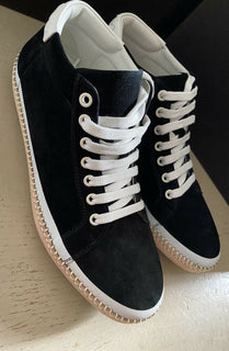 NIB $830 Bottega Veneta Herren Talg/Leder Sneaker Schuhe Schwarz 7 US/40 Eu