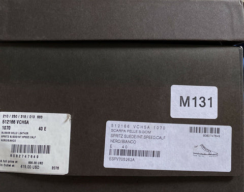 NIB $830 Bottega Veneta Men Suet/Leather Sneaker Shoes Black 7 US/40 Eu