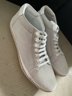NIB $830 Bottega Veneta Herren Talg/Leder Sneaker Schuhe Mist/Bianco 9 US/42 Eu