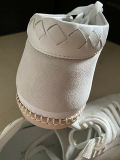 NIB $830 Bottega Veneta Herren Talg/Leder Sneaker Schuhe Mist/Bianco 9 US/42 Eu