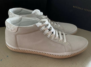 NIB $830 Bottega Veneta Herren Talg/Leder Sneaker Schuhe Mist/Bianco 9 US/42 Eu