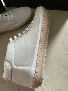 NIB $830 Bottega Veneta Herren Talg/Leder Sneaker Schuhe Mist/Bianco 9 US/42 Eu
