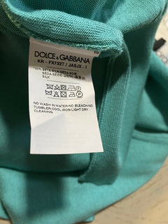New $775 Dolce&Gabbana Squareneck Knit Top Blouse Turquoise 44/10