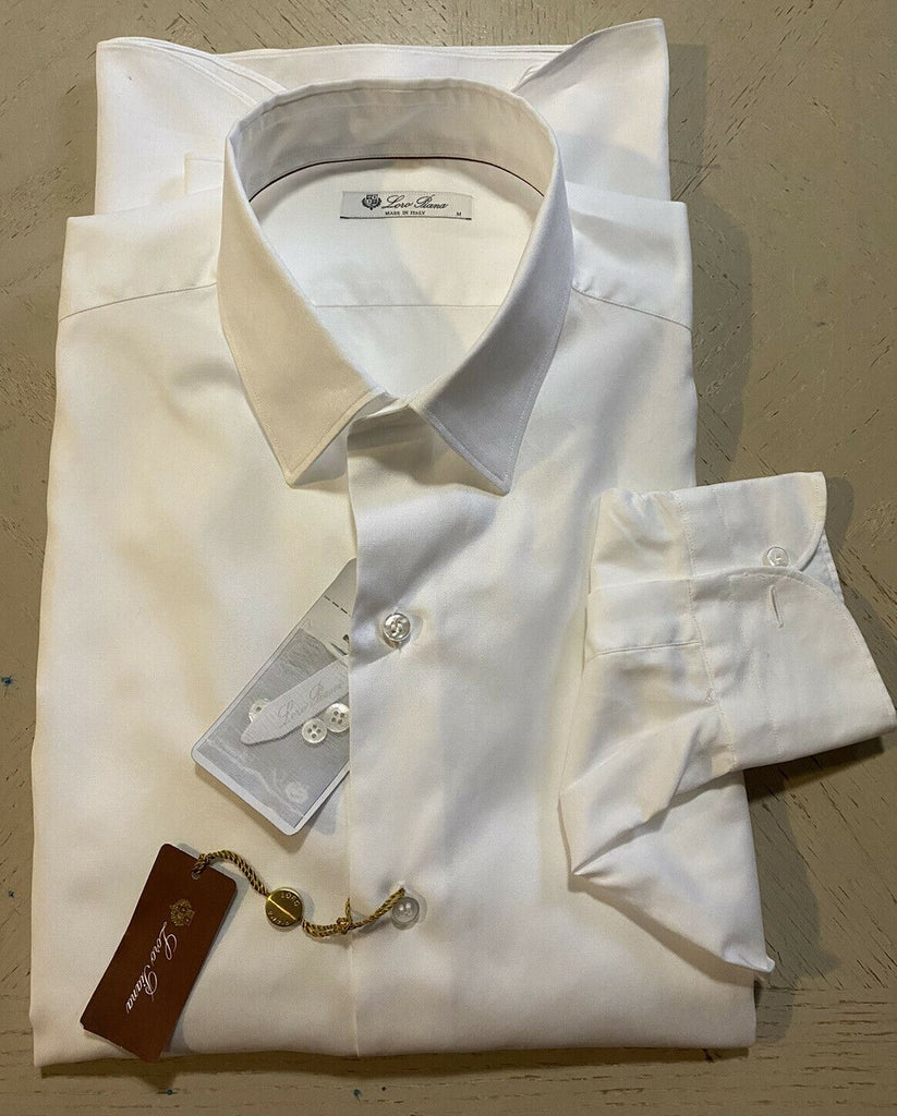 NWT $495 Loro Piana Mens Dress Shirt White Size M Italy – BAYSUPERSTORE