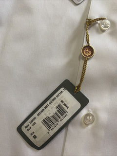 Neu mit Etikett: 495 $ Loro Piana Herrenhemd Weiß Größe M Italien