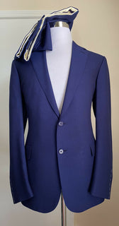 Neu $3295 Ralph Lauren Purple Label Herrenanzug Blau 44L US/54L Eu Italien