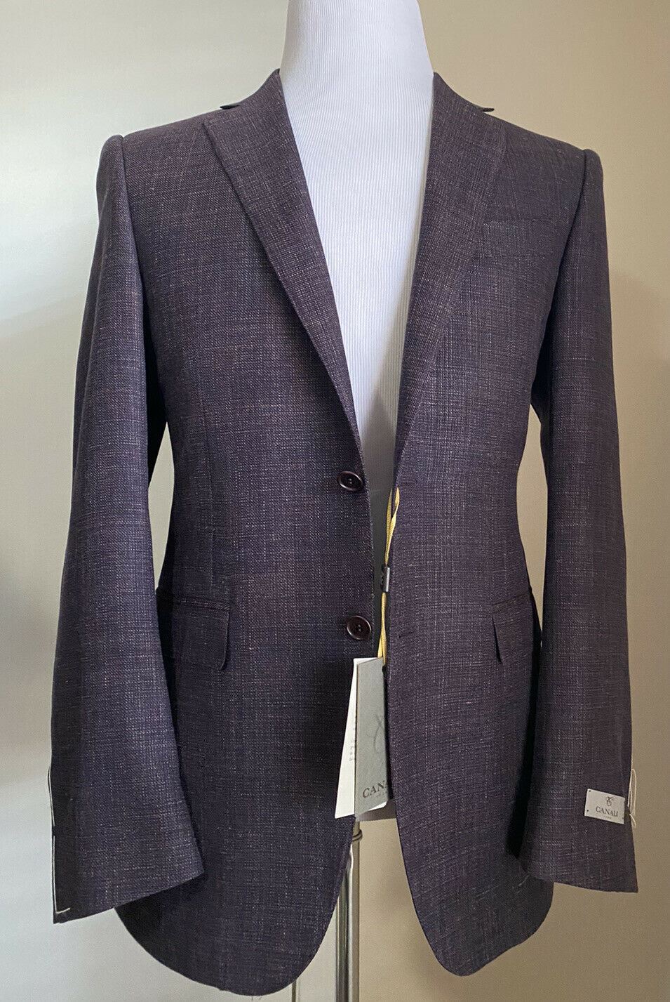 NWT $1695 Canali Men’s Jacket Blazer Purple Multi 42R US ( 52R Eu ) Italy