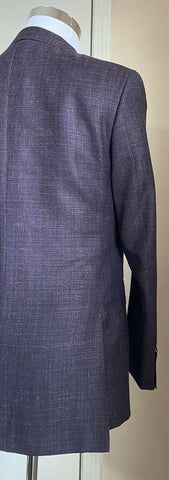 СЗТ $1695 Canali Мужская куртка Блейзер Фиолетовый Мульти 42R США (52R ЕС) Италия