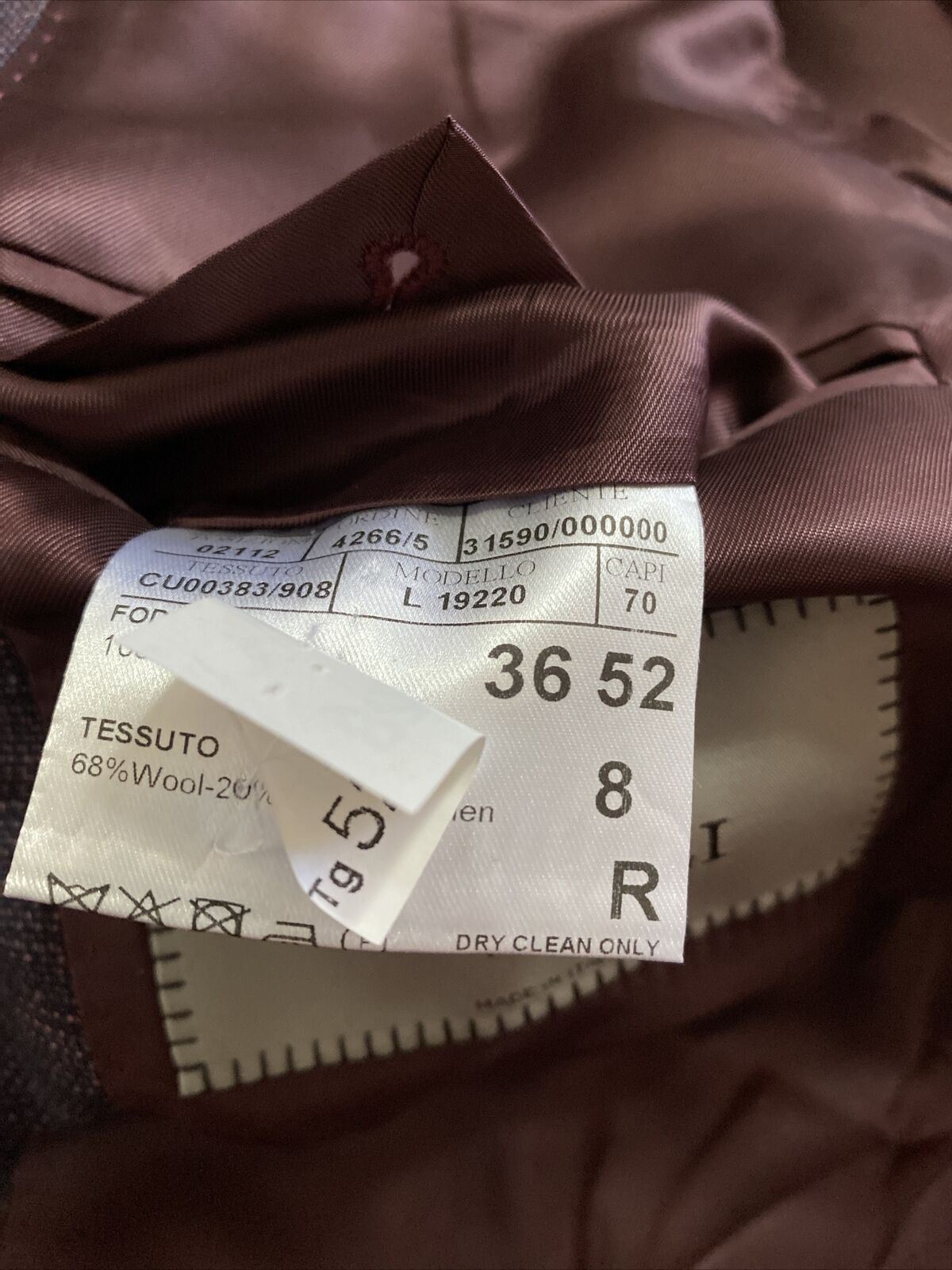 СЗТ $1695 Canali Мужская куртка Блейзер Фиолетовый Мульти 42R США (52R ЕС) Италия