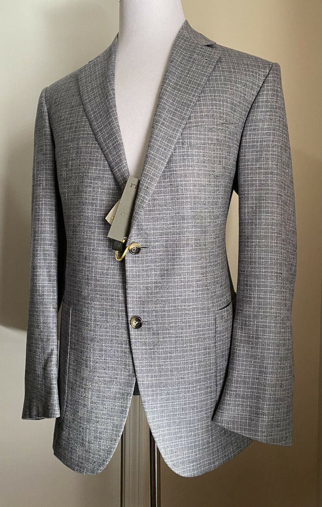 NWT 2295 $ Canali Kei Herren Seide/Kaschmir Jacke Blazer Grau 46R US/58R Eu Italien