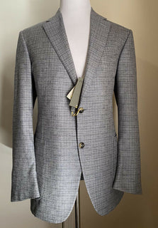 NWT 2295 $ Canali Kei Herren Seide/Kaschmir Jacke Blazer Grau 46R US/58R Eu Italien