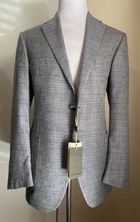 NWT 2295 $ Canali Kei Herren Seide/Kaschmir Jacke Blazer Grau 46R US/58R Eu Italien