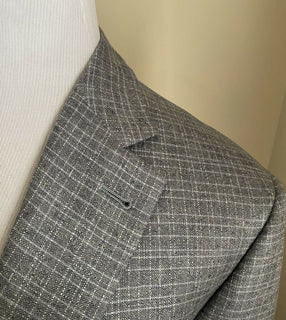 NWT 2295 $ Canali Kei Herren Seide/Kaschmir Jacke Blazer Grau 46R US/58R Eu Italien