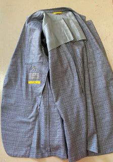 NWT 2295 $ Canali Kei Herren Seide/Kaschmir Jacke Blazer Grau 46R US/58R Eu Italien
