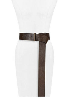Neu $795 Brunello Cucinelli Damen Leder&amp;Monili Gürtel Braun XL Italien