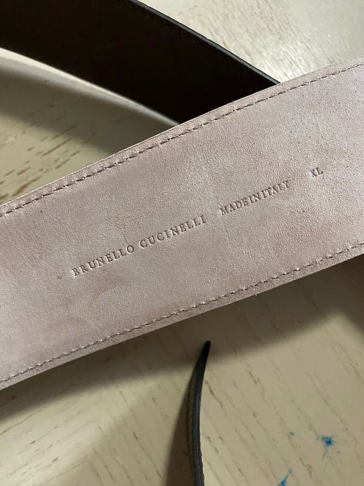 New $795 Brunello Cucinelli Women Leather&Monili Belt Brown XL Italy