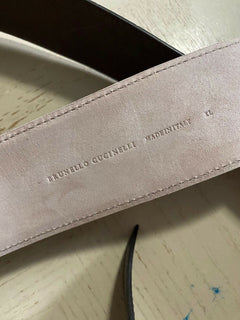 Neu $795 Brunello Cucinelli Damen Leder&amp;Monili Gürtel Braun XL Italien