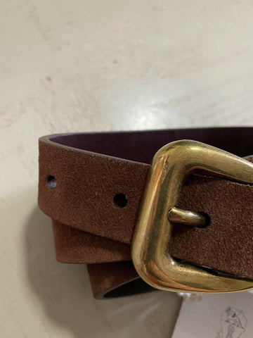 Новый мужской ремень из замши/кожи Brunello Cucinelli за 595 долларов США DK Коричневый 110/44 Италия