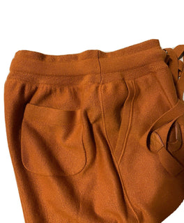 Neu $2695 Loro Piana Damen Barnsley Baby Cashmere Kordelzughose Orange 6/40