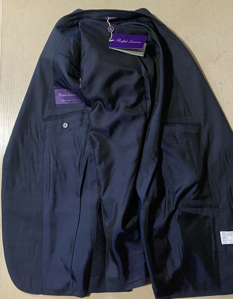 Новый мужской костюм Ralph Lauren Purple Label стоимостью 3295 долларов США, темно-синий 42R US/52R EU Италия