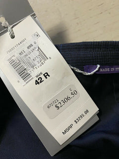 New $3295 Ralph Lauren Purple Label Mens  Suit Navy 42R US/52R Eu Italy