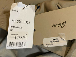 Neu mit Etikett: 595 $ Brioni Herrenanzughose Beige 32 US (48 Euro) Italien