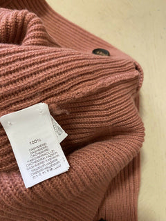New $3795 Brunello Cucinelli Button-Sleeve Cashmere Sweater Color Salmon Size S