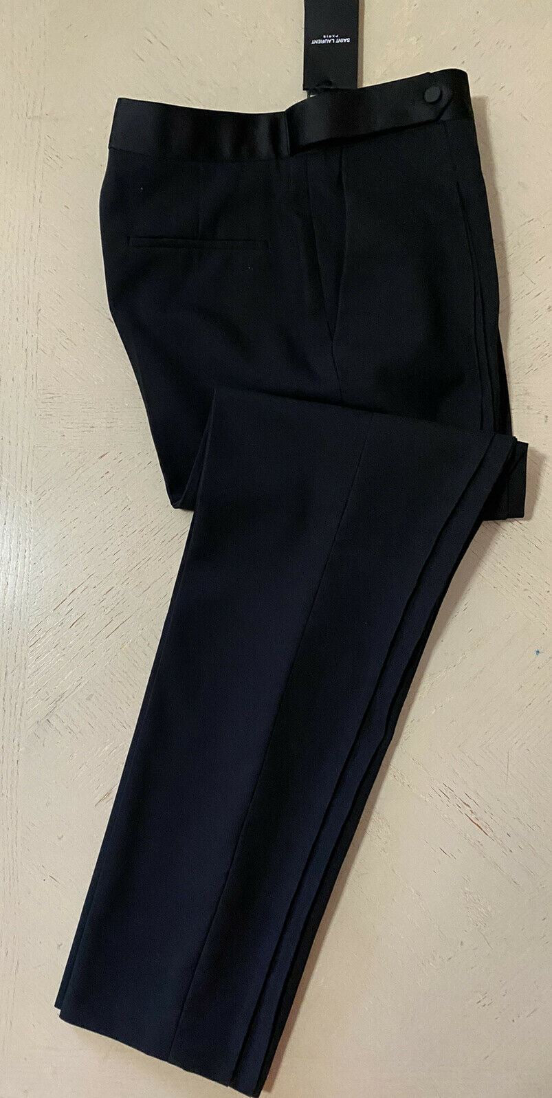 NWT $2790 Saint Laurent Мужские классические брюки из габардина черные 36 США/52 ЕС Италия