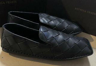 NIB 740 $ Bottega Veneta Herren Leder Mokassin Fahrerschuhe Schwarz 9 US/42 Eu