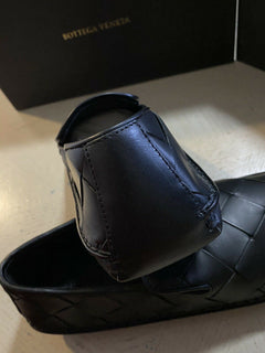 NIB $ 740 Bottega Veneta Herren Leder Mokassin Fahrerschuhe Schwarz 7 US/40 Eu