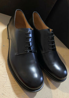 NIB $ 840 Bottega Veneta Herren Lederschuhe Schwarz 12 US/45 Eu Italien