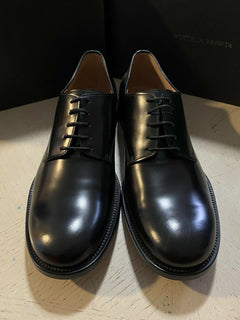 NIB $ 840 Bottega Veneta Herren Lederschuhe Schwarz 12 US/45 Eu Italien