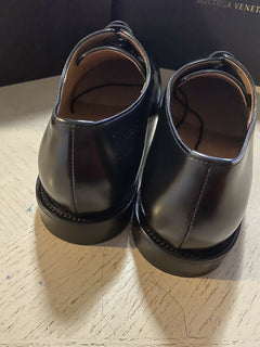 NIB $ 840 Bottega Veneta Herren Lederschuhe Schwarz 12 US/45 Eu Italien