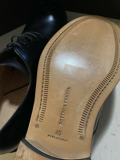 NIB $ 840 Bottega Veneta Herren Lederschuhe Schwarz 12 US/45 Eu Italien