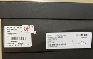 NIB $ 840 Bottega Veneta Herren Lederschuhe Schwarz 12 US/45 Eu Italien