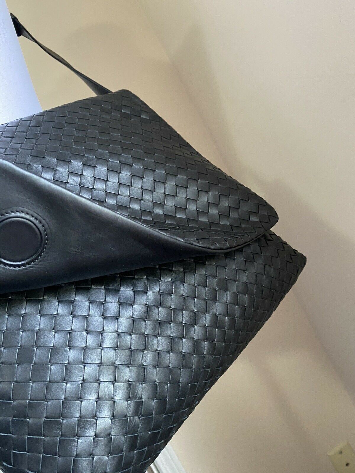New $3000 Bottega Veneta Leather Messenger Shoulder Bag Black 577538 Italy