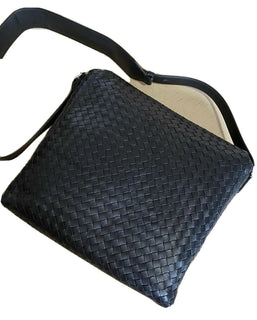Neue 3000 $ Bottega Veneta Leder Messenger Schultertasche Schwarz 577538 Italien
