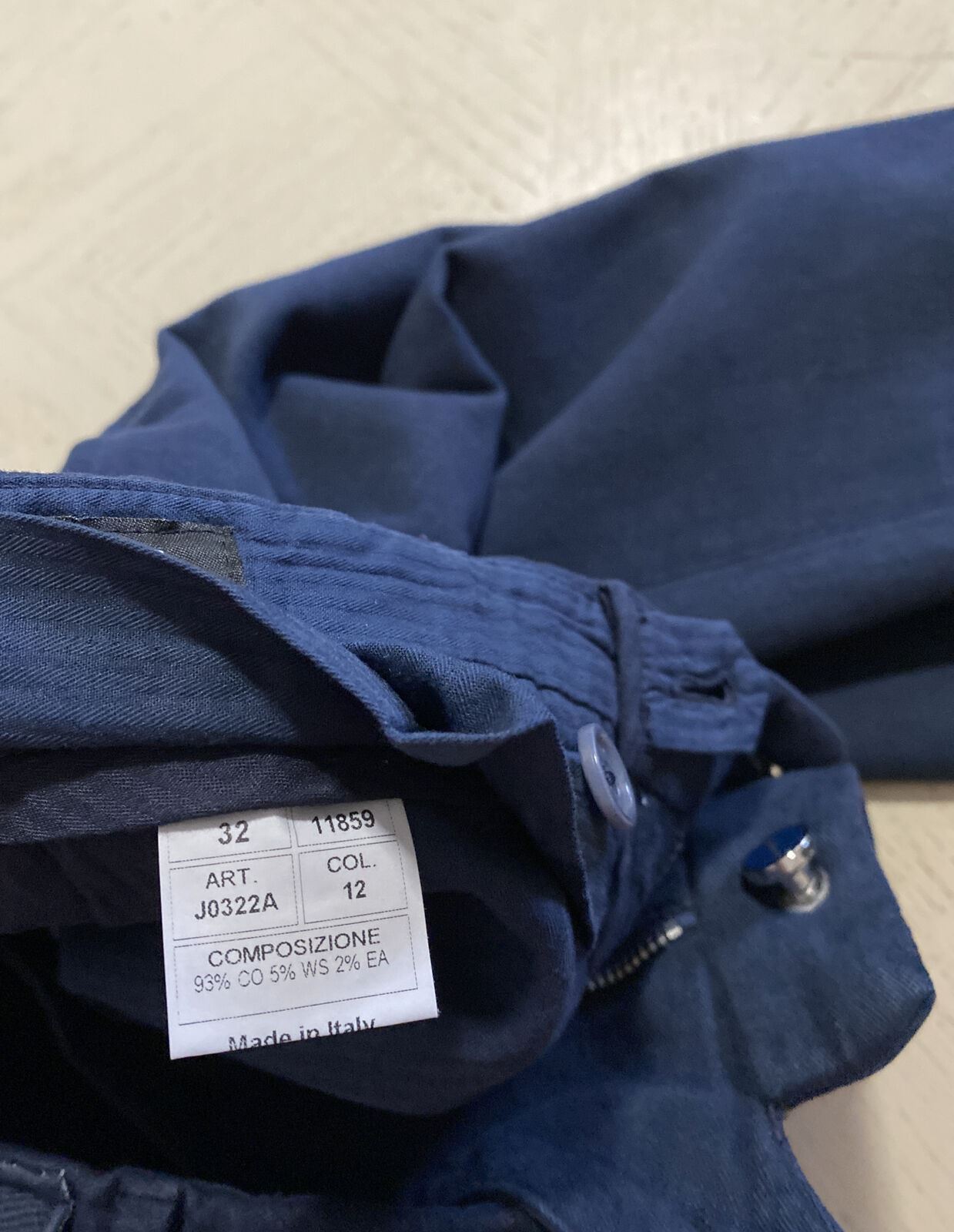 СЗТ 1395 долларов США Kiton Мужские хлопковые кашемировые брюки Темно-синие 32 США (48 ЕС) Италия