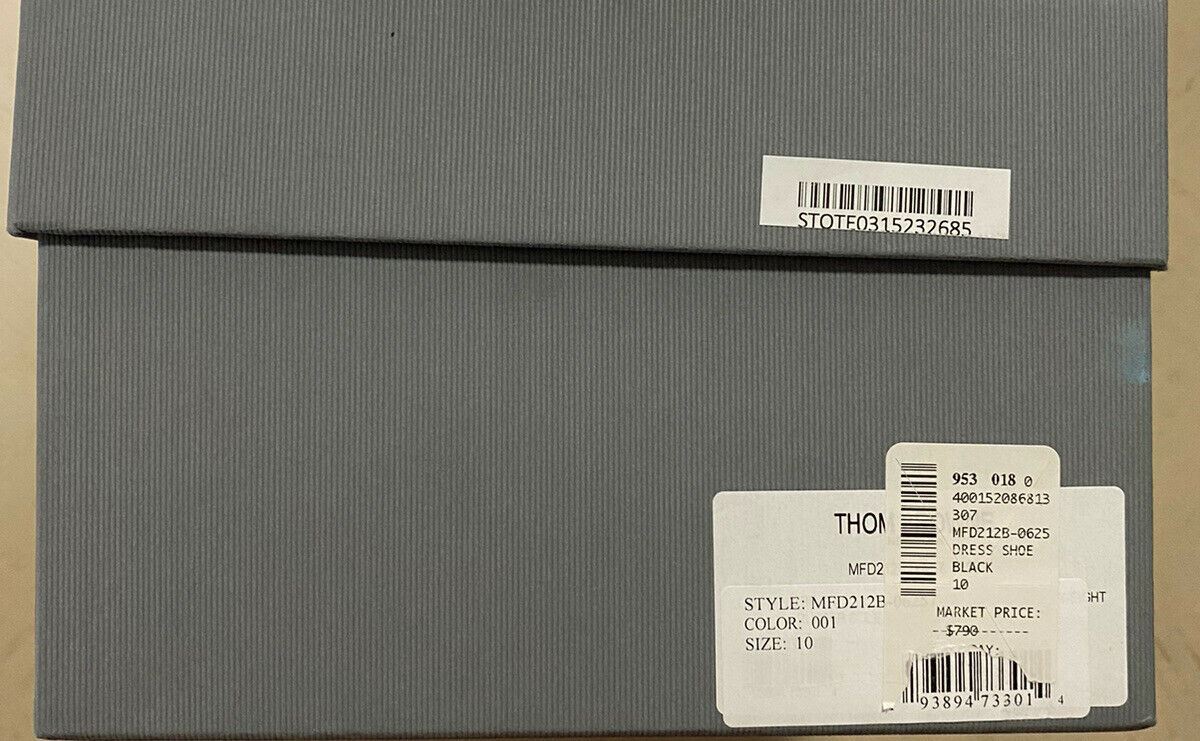NIB $790 Thom Browne Мужские туфли дерби из шагреневой кожи Туфли черные 10 US/43 EU Ita