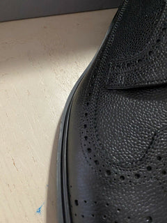 NIB 790 $ Thom Browne Herren-Derby-Schuhe aus Kieselleder, Schwarz, 10 US/43 Eu Ita