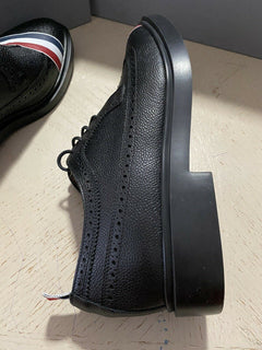 NIB 790 $ Thom Browne Herren-Derby-Schuhe aus Kieselleder, Schwarz, 10 US/43 Eu Ita