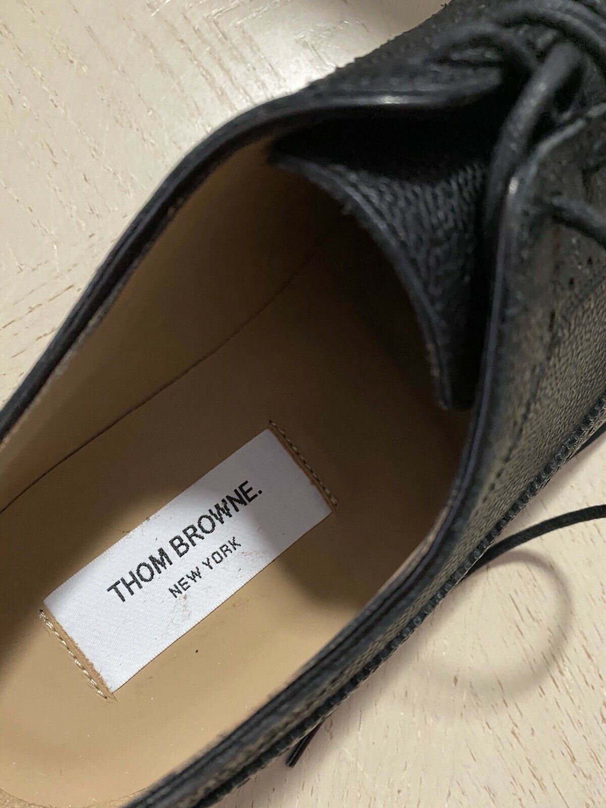 NIB 790 $ Thom Browne Herren-Derby-Schuhe aus Kieselleder, Schwarz, 10 US/43 Eu Ita