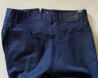 Neu mit Etikett: 840 $ Brioni Herren-Jeanshose, Marineblau, 32 US/48 Eu, Italien