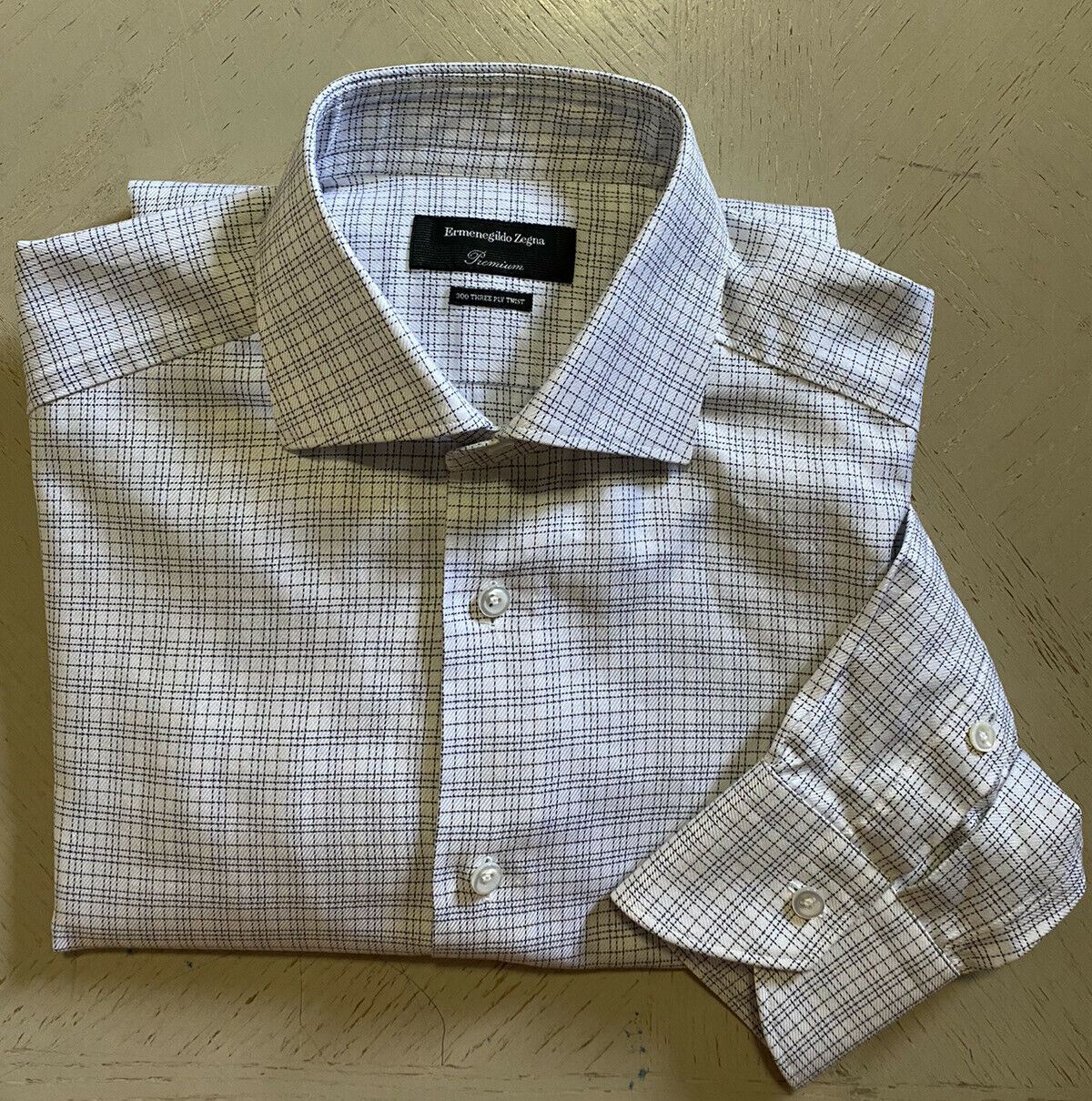 $750 Классическая рубашка Ermenegildo Zegna Premium Белая 41/16 Сделано в Швейцарии