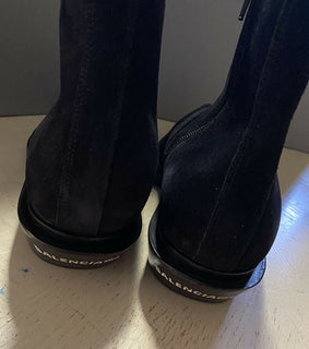 Neu $ 1090 Balenciaga Herren Santing Wildleder Westernstiefel Schuhe Schwarz 10 US/43 Eu Ita